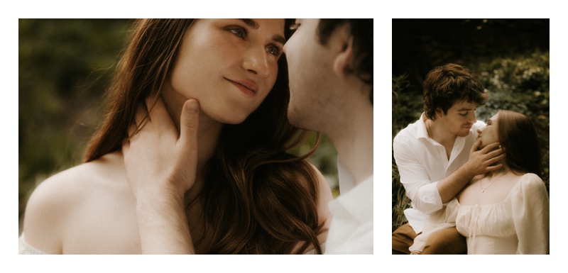 Princess bride inspired engagement session at Lafayette Park in St. Louis Missouri close up of couple
