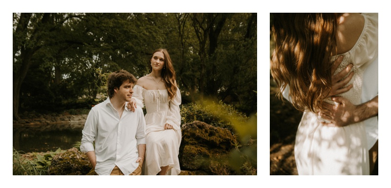 Lafayette Park St. Louis Missouri engagement session zoomed out and close up